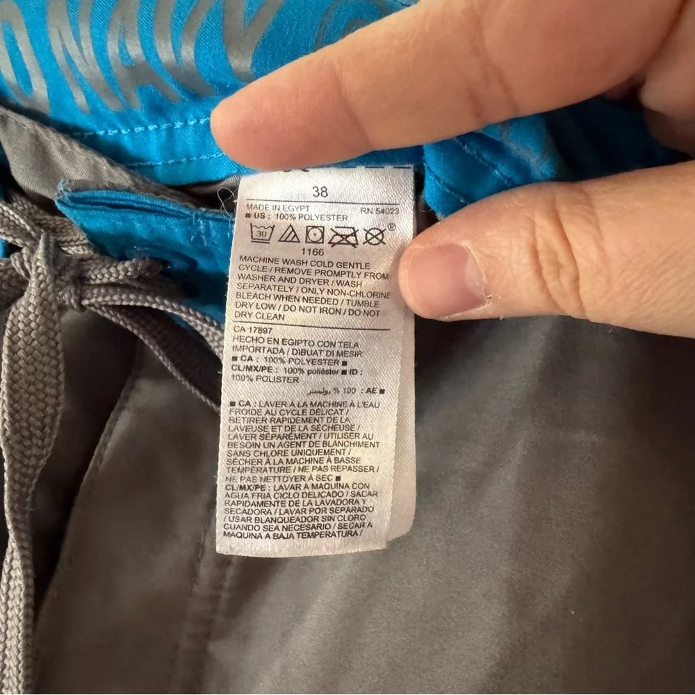 Old Navy California Board Short 38 Gray Blue Contrast Coastal Surfer Preppy